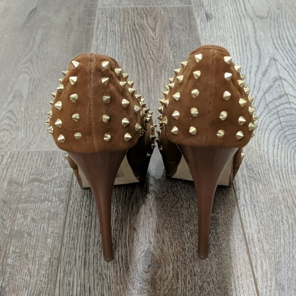 EUC ~ SHOE DAZZLE Sexy Spiked Platform Heels - Picture 3 of 8